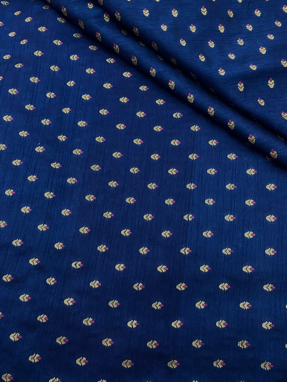Pure Dupion Silk Meena Zari Butti (44"inch)