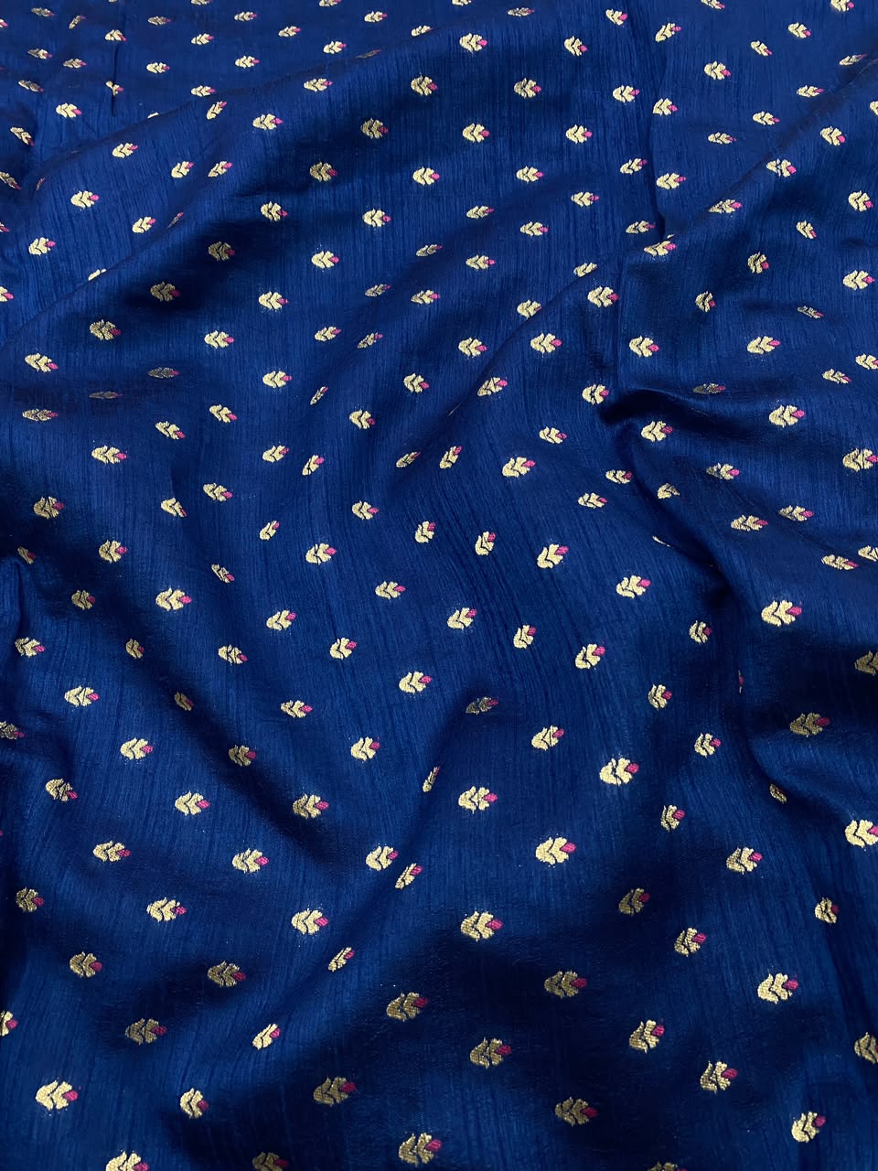 Pure Dupion Silk Meena Zari Butti (44"inch)