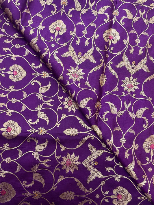 Pure Raw Silk Meena Brocade (44'inch)