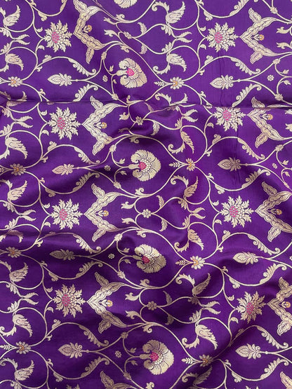 Pure Raw Silk Meena Brocade (44'inch)