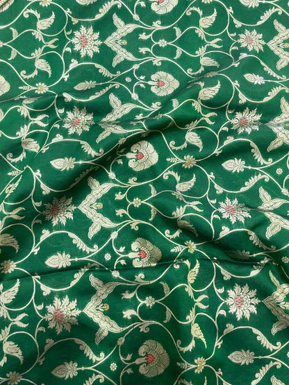 Pure Raw Silk Meena Brocade (44'inch)
