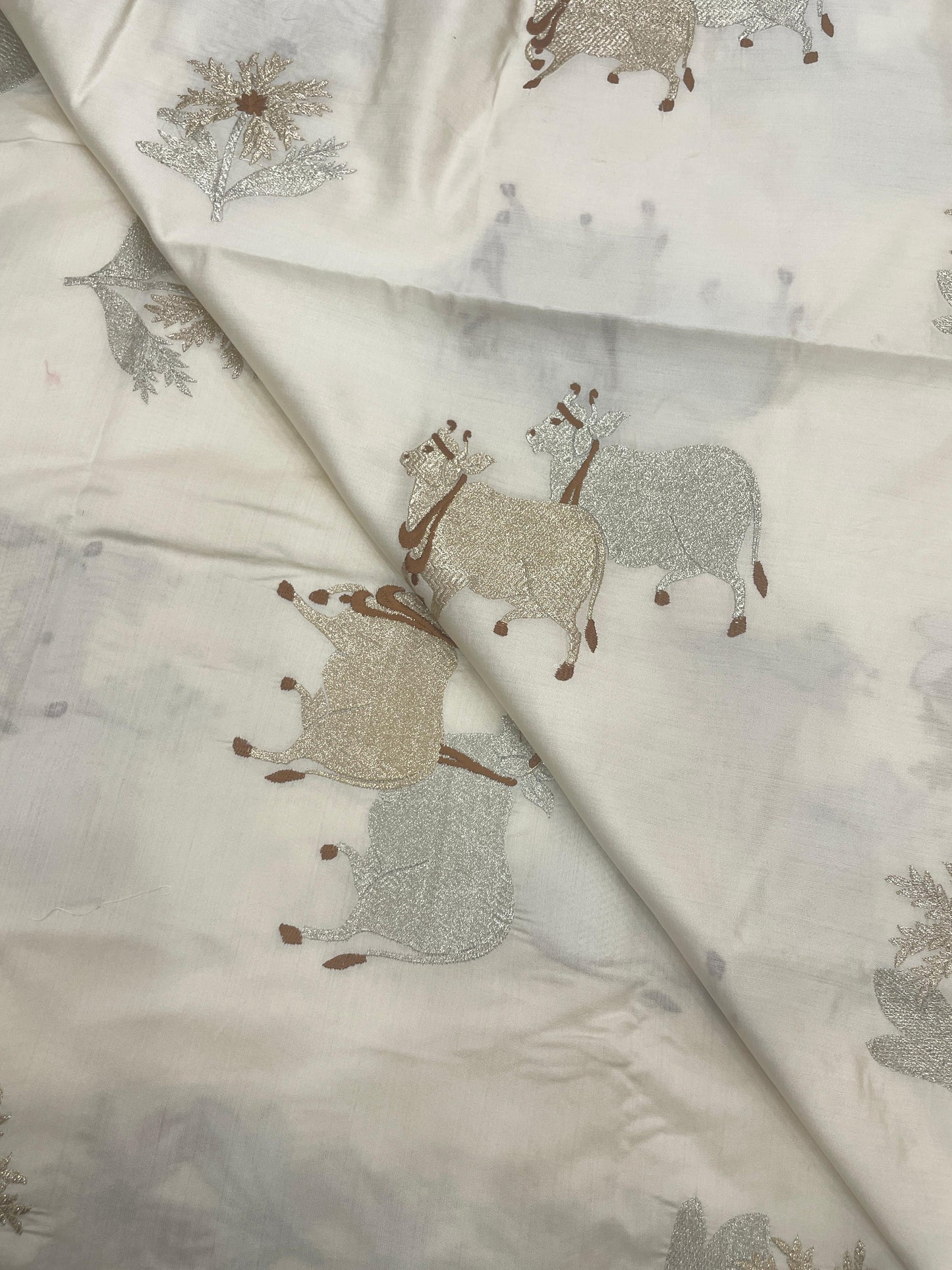 Pure Katan Silk Embroidery Dyeable