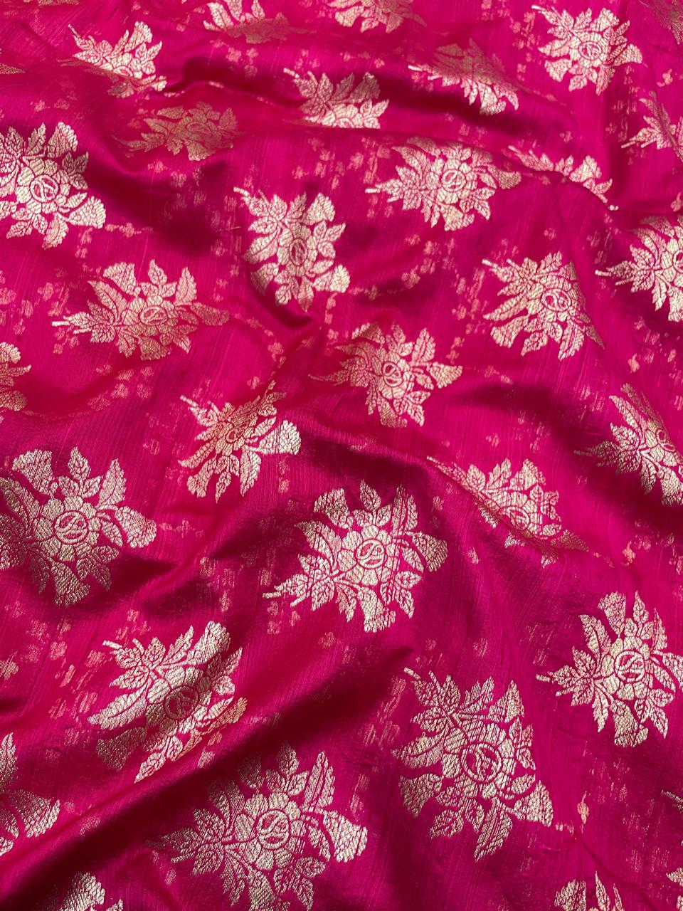 Pure Raw Silk Meena Brocade