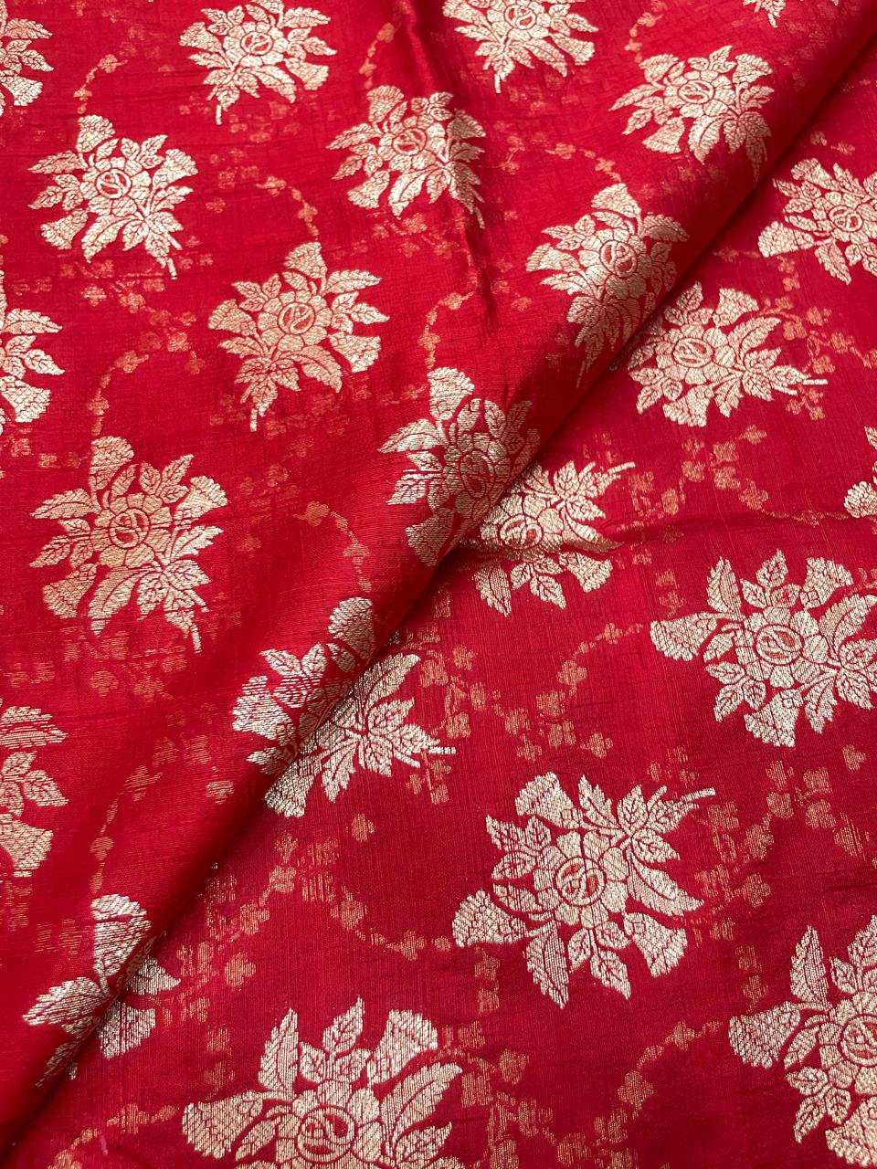 Pure Raw Silk Meena Brocade