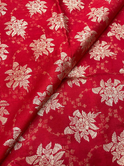 Pure Raw Silk Meena Brocade