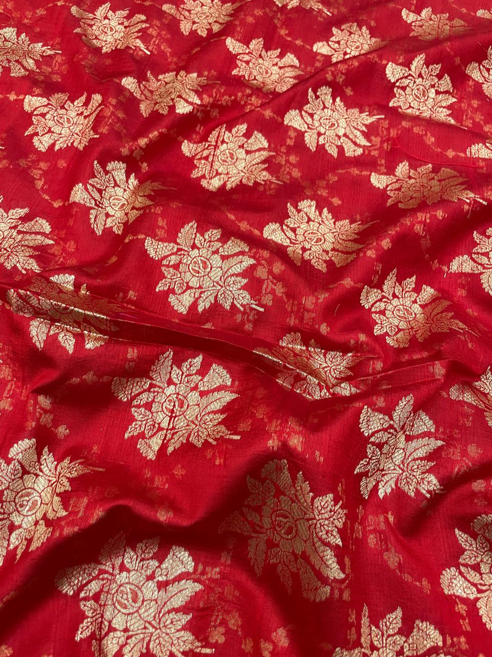 Pure Raw Silk Meena Brocade
