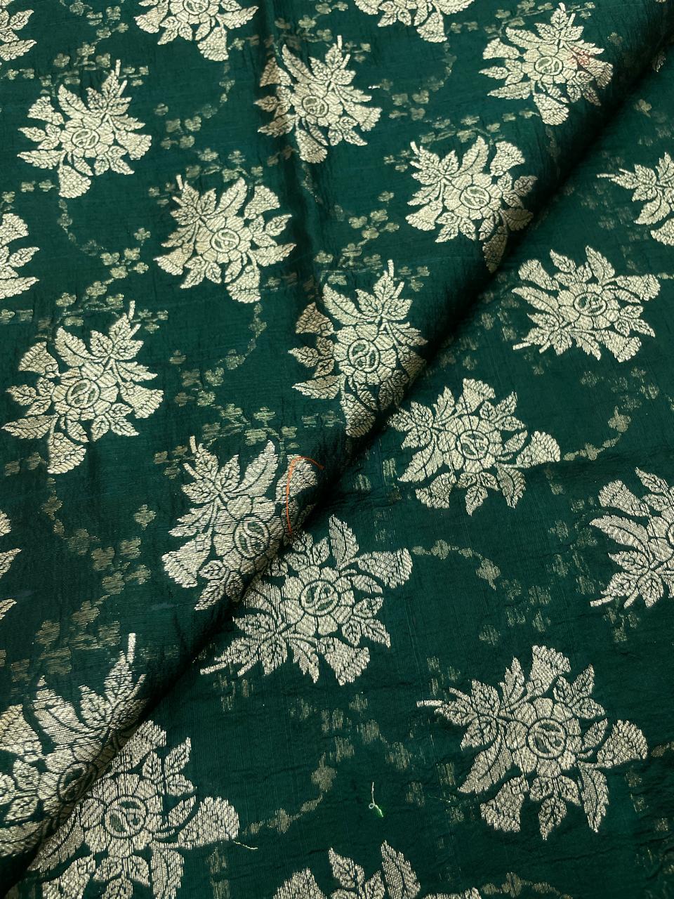 Pure Raw Silk Meena Brocade