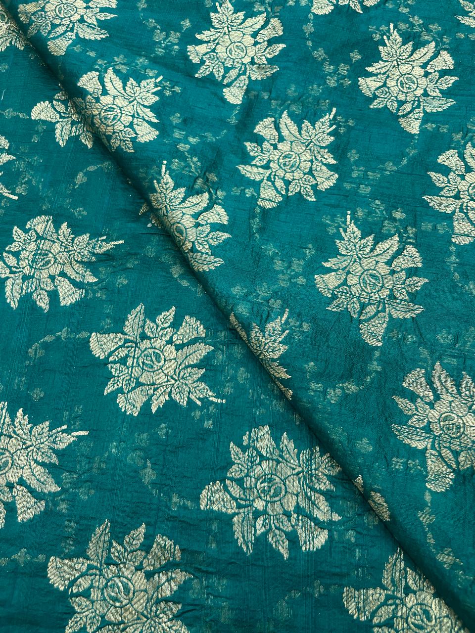 Pure Raw Silk Meena Brocade