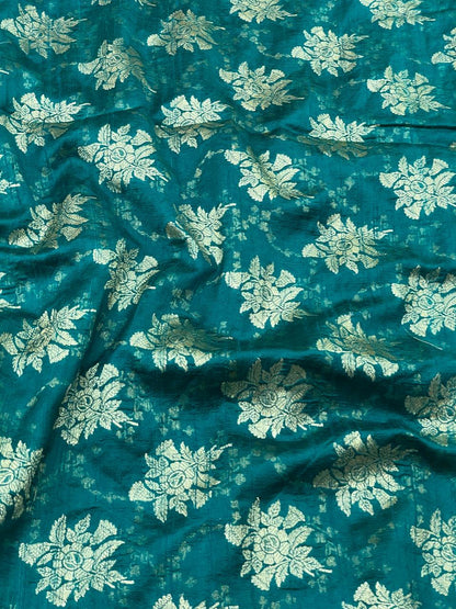 Pure Raw Silk Meena Brocade