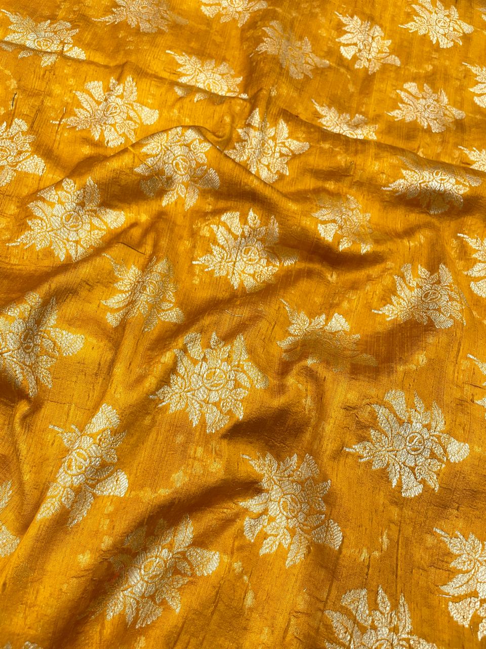 Pure Raw Silk Meena Brocade