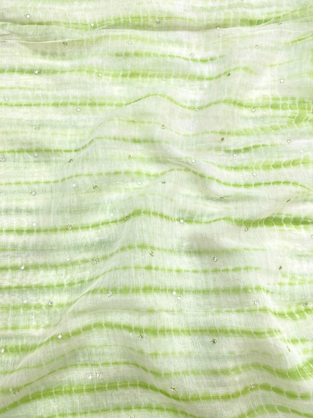 Pure Banarasi Chanderi Embroidery With Sibori Fabric Set (44'inch)