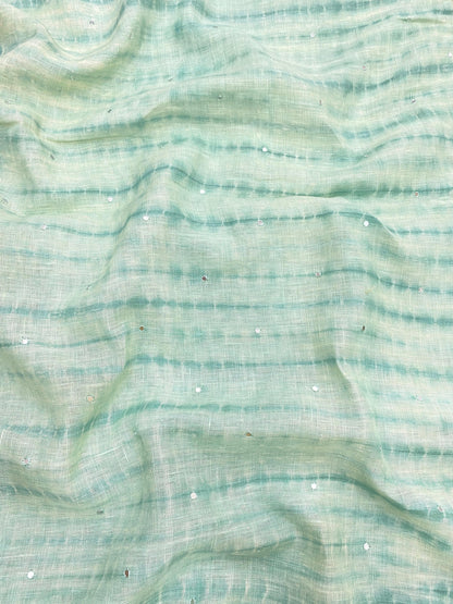 Pure Linen Mirror Embroidery With Sibori