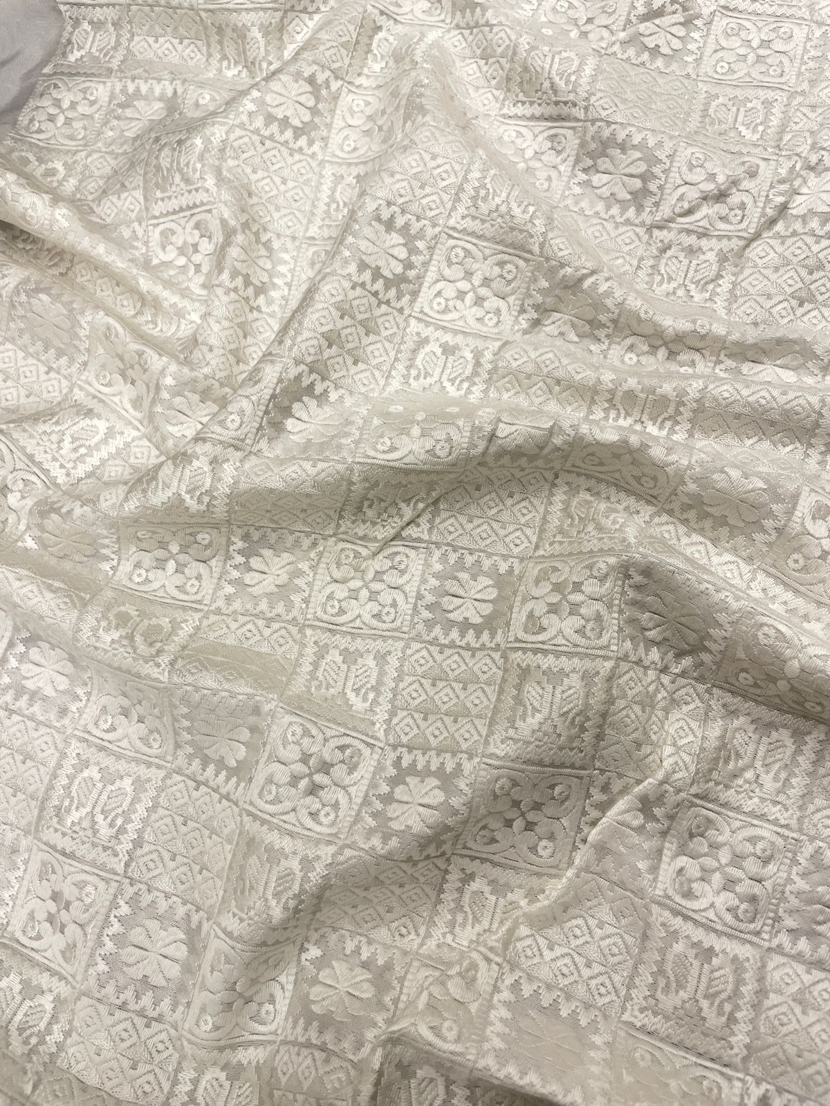 Mysore Silk Embroidery Dyeable
