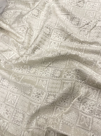 Mysore Silk Embroidery Dyeable