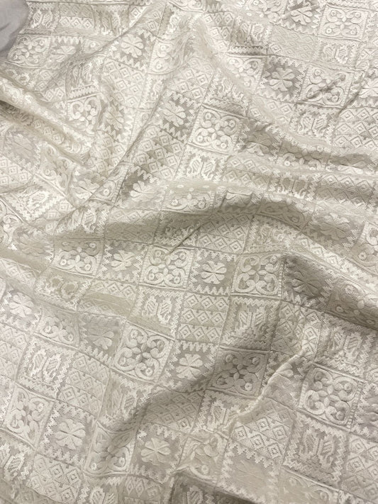 Mysore Silk Embroidery Dyeable