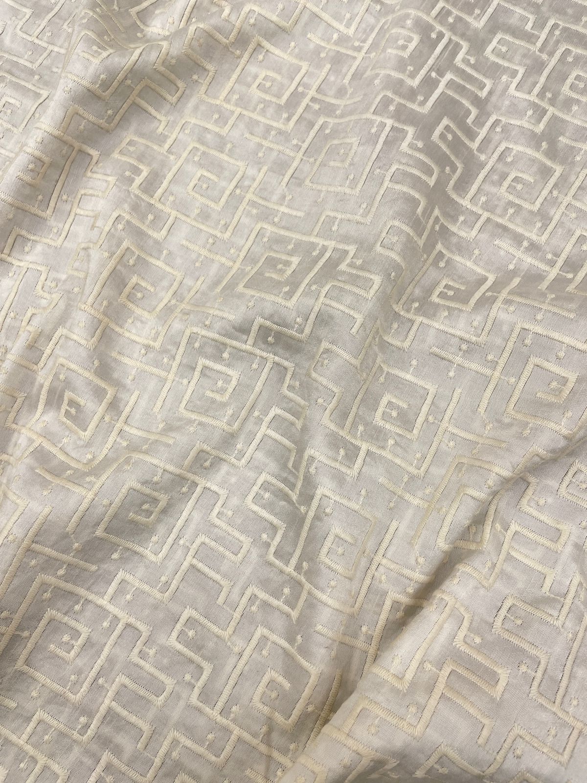 Mysore Silk Embroidery Dyeable