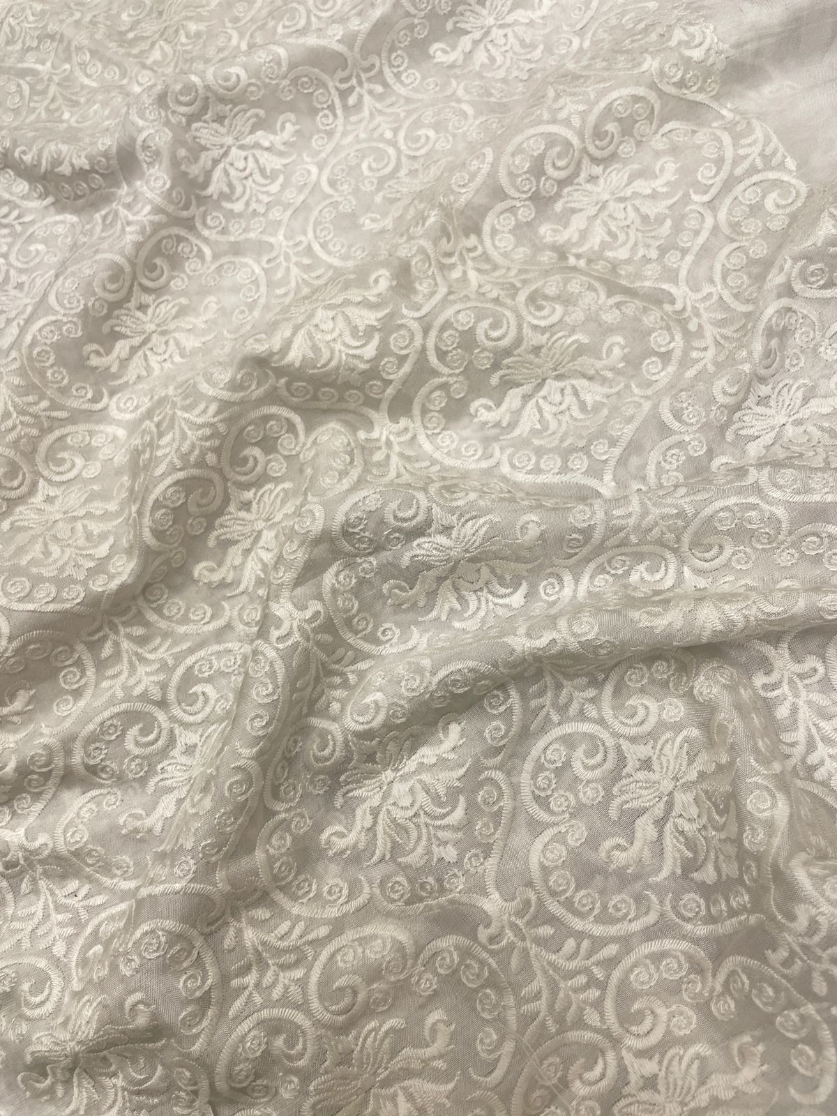 Mysore Silk Embroidery Dyeable