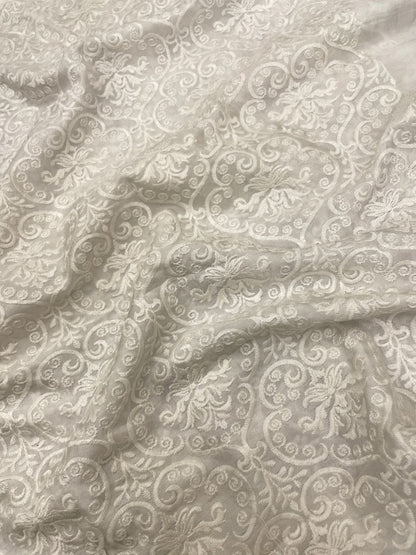 Mysore Silk Embroidery Dyeable