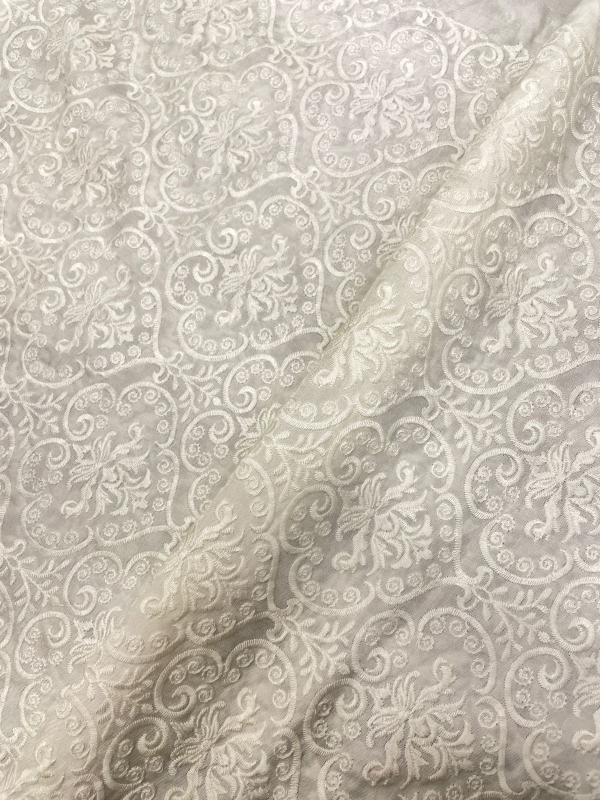 Mysore Silk Embroidery Dyeable
