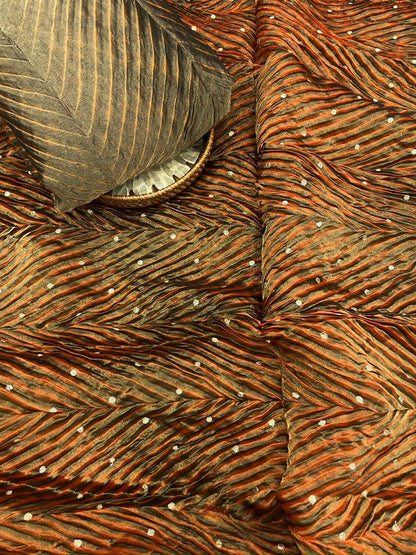 Pure Banarasi Silk Tissue With Sibori Fabric Set
