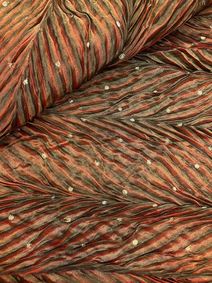 Pure Banarasi Silk Tissue With Sibori