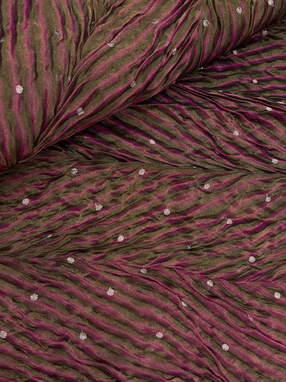 Pure Banarasi Silk Tissue With Sibori