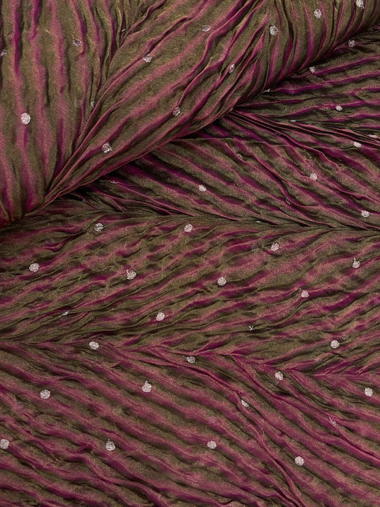 Pure Banarasi Silk Tissue With Sibori