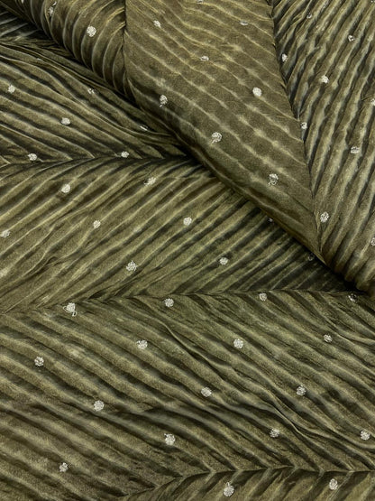 Pure Banarasi Silk Tissue With Sibori