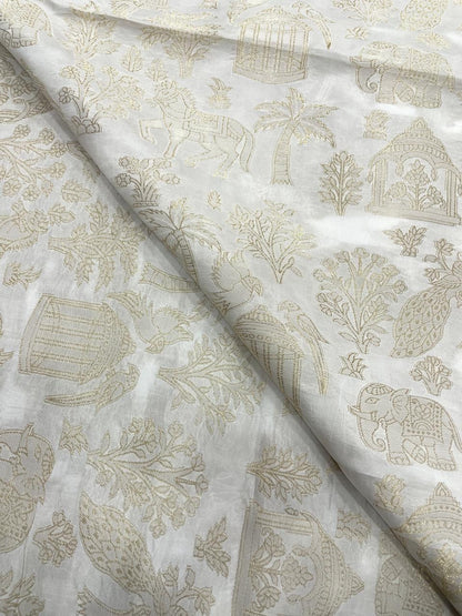 Banarasi Brocade Dyeable