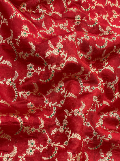 Pure Banarasi Katan Silk Zari With Meena