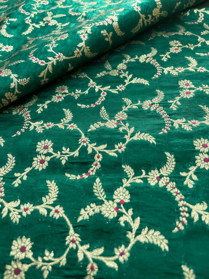 Pure Banarasi Katan Silk Zari With Meena