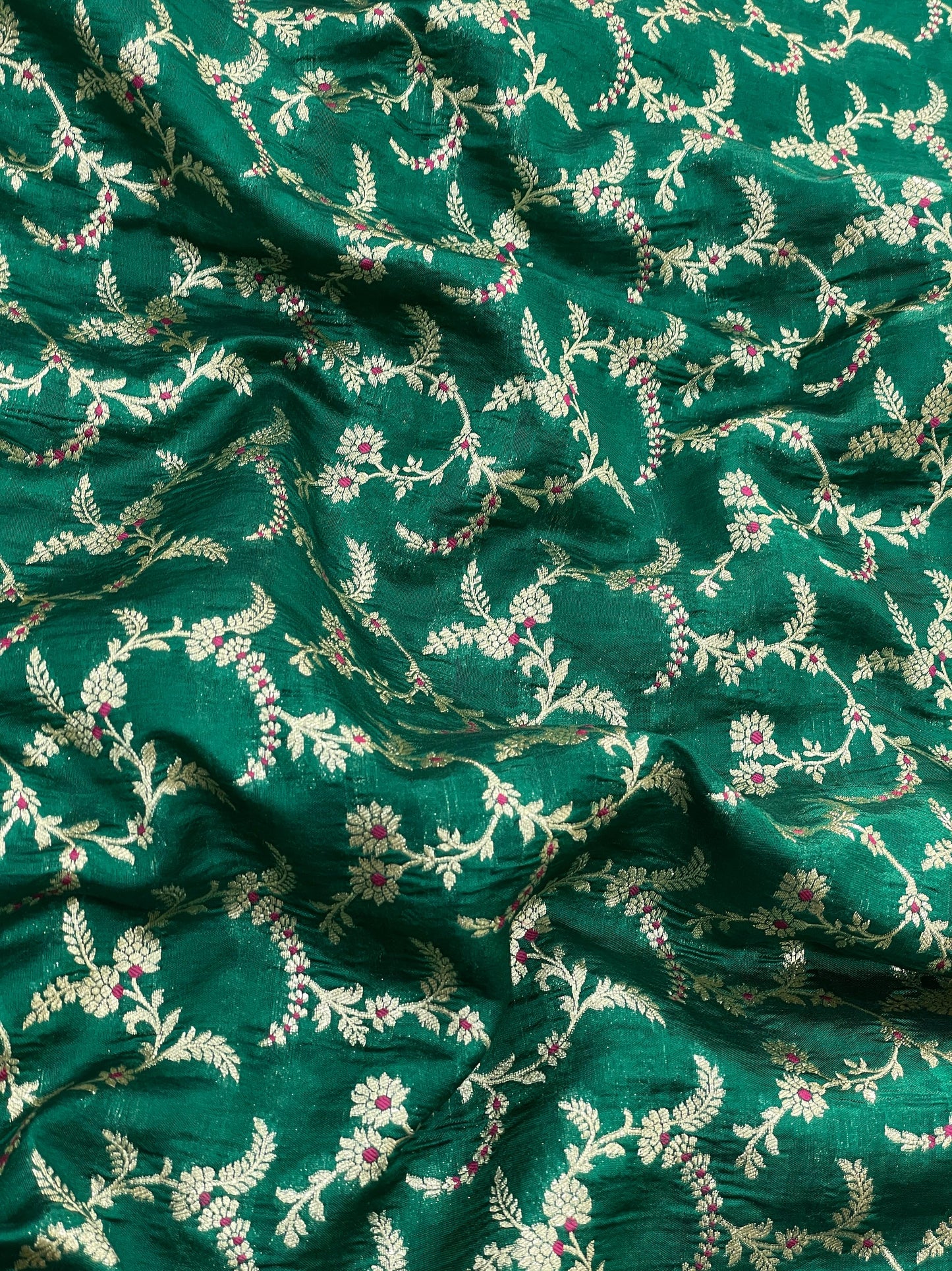 Pure Banarasi Katan Silk Zari With Meena