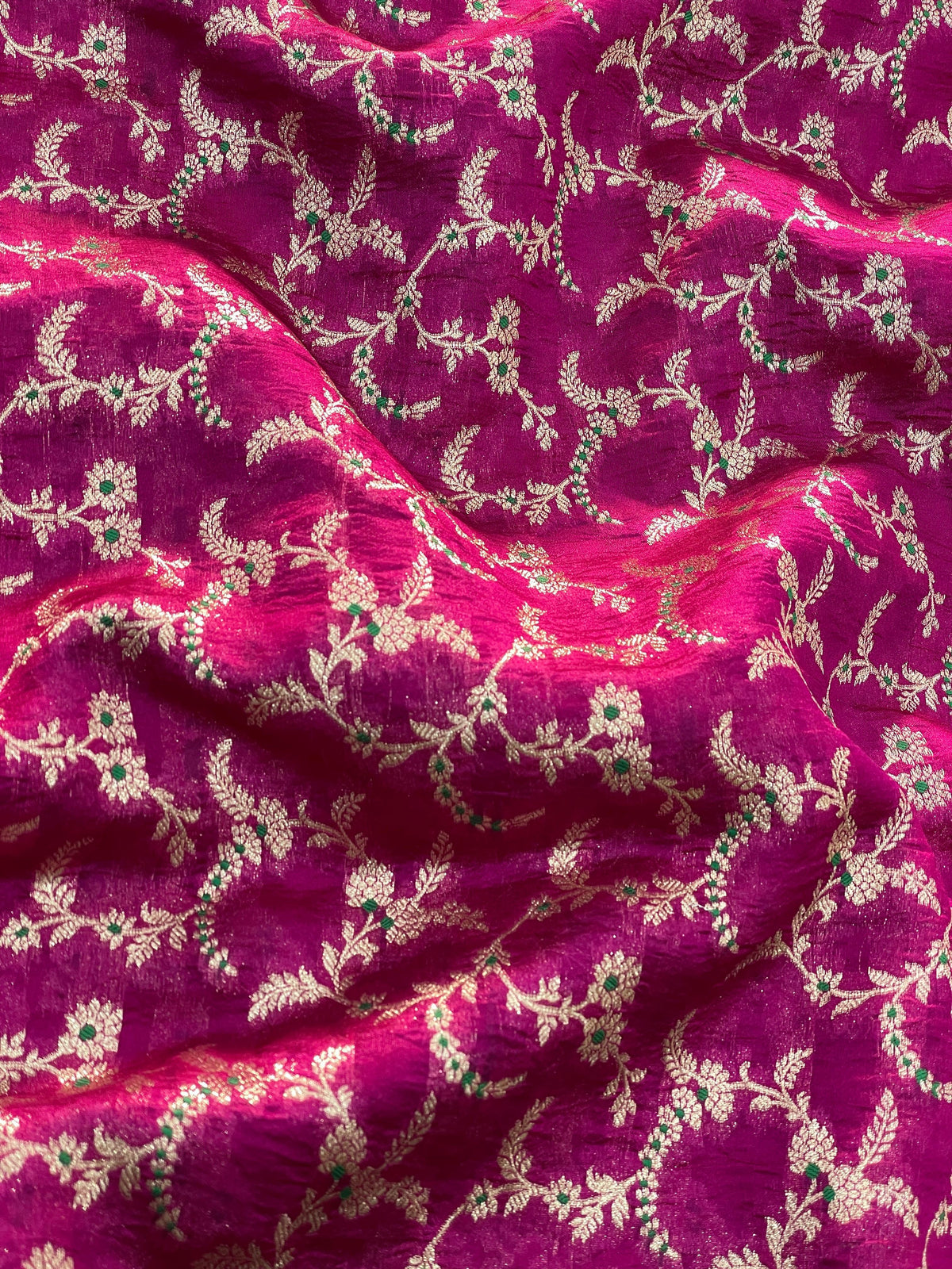 Pure Banarasi Katan Silk Zari With Meena