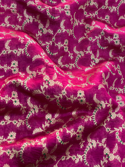 Pure Banarasi Katan Silk Zari With Meena