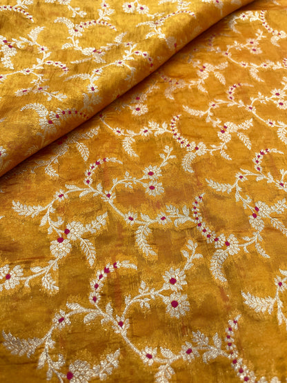 Pure Banarasi Katan Silk Zari With Meena