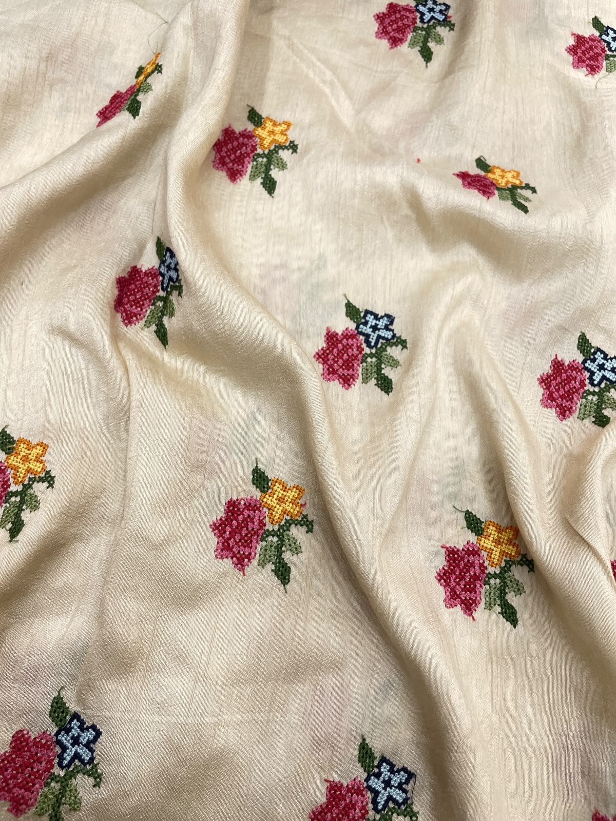 Mysore Silk Multithread Embroidery (44'inch)