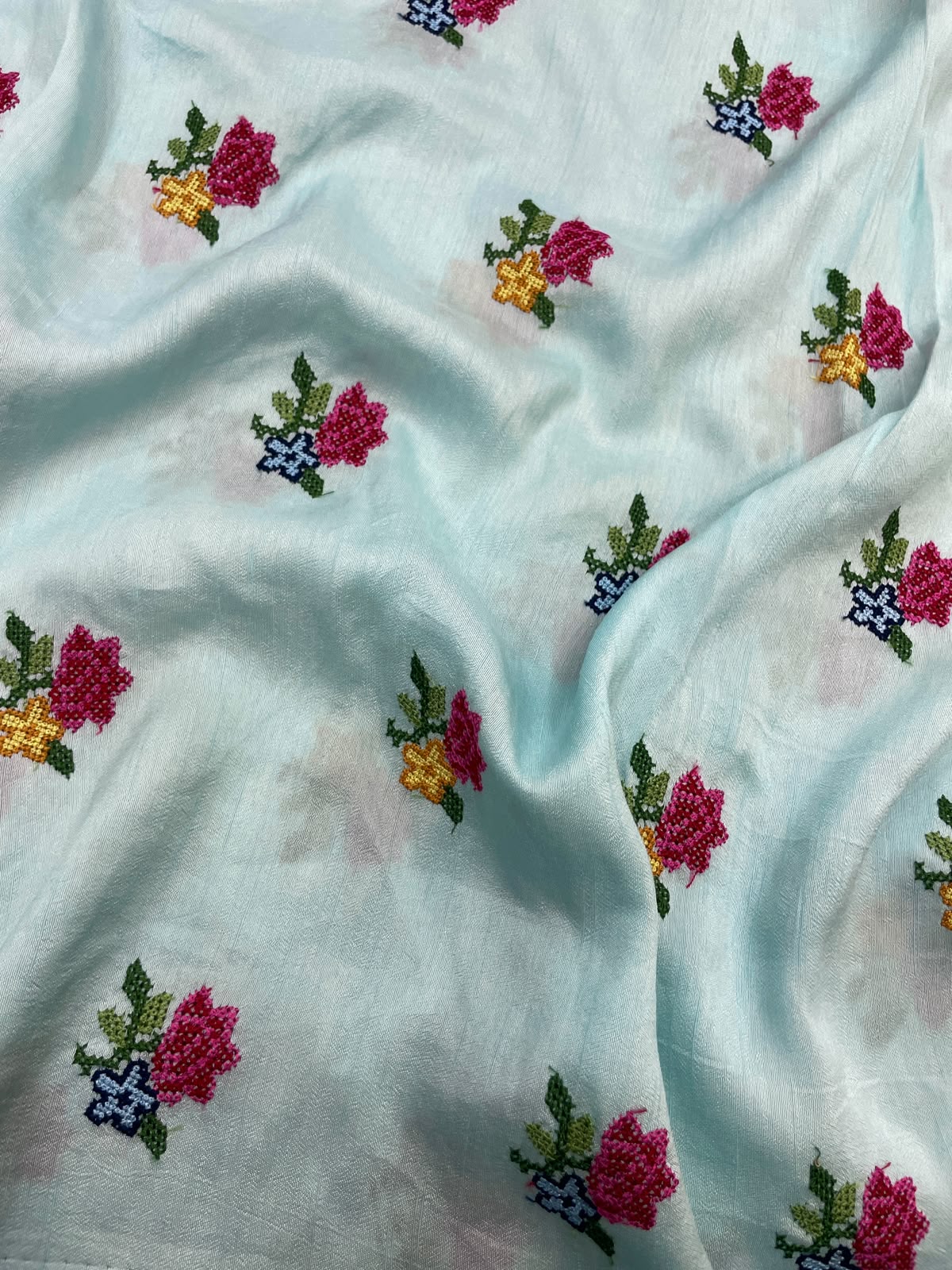 Mysore Silk Multithread Embroidery (44'inch)