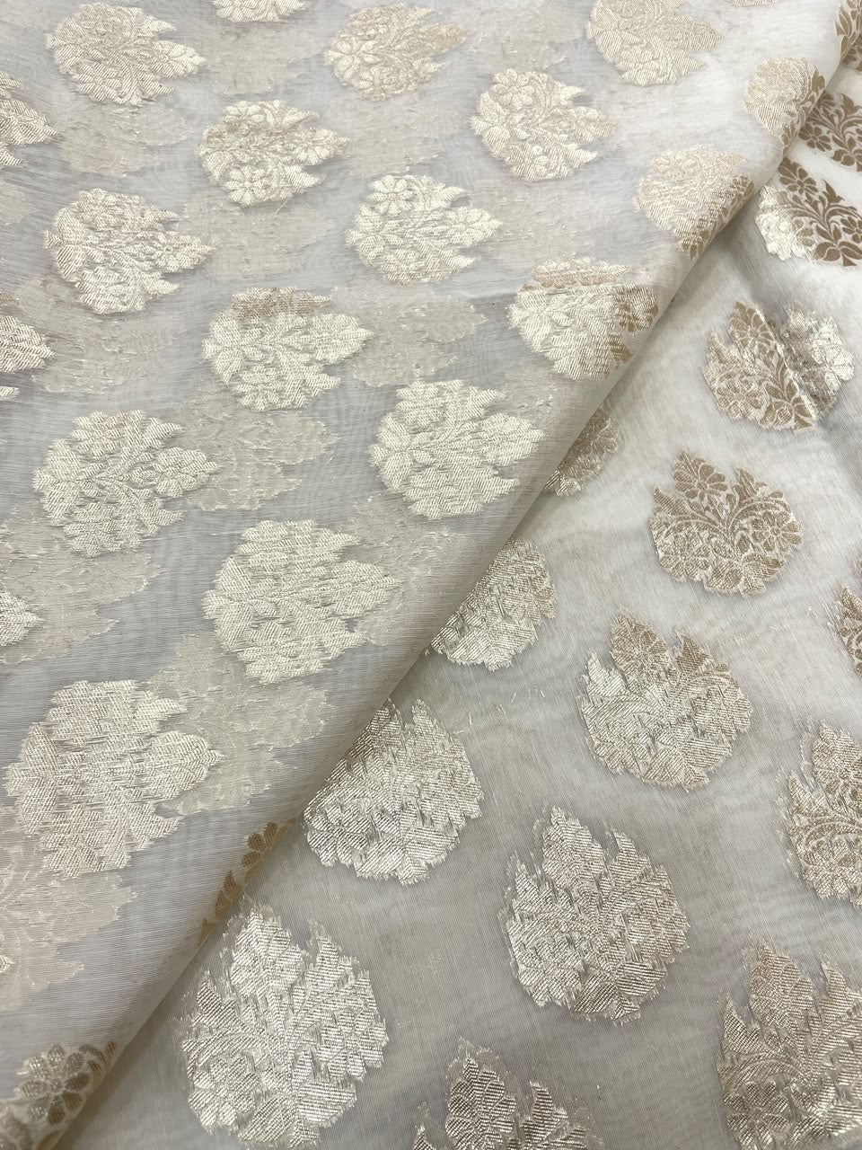 Chanderi Jacquard Dyeable