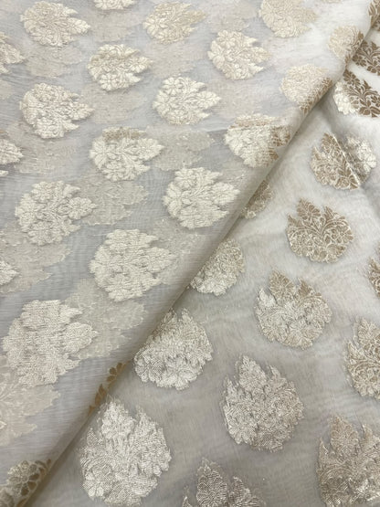 Chanderi Jacquard Dyeable