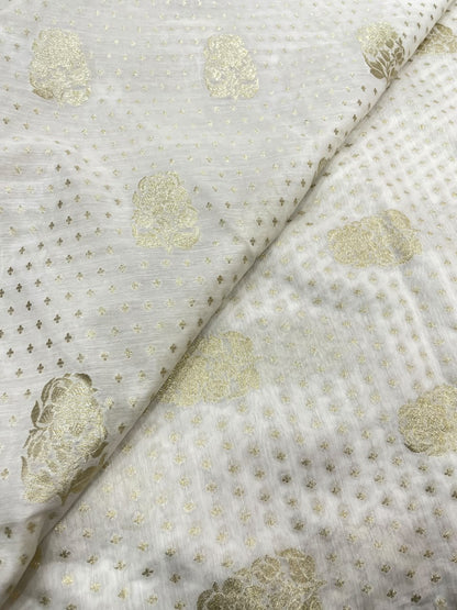 Chanderi Jacquard Dyeable