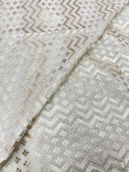 Chanderi Jacquard Dyeable