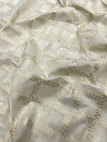 Chanderi Jacquard Dyeable