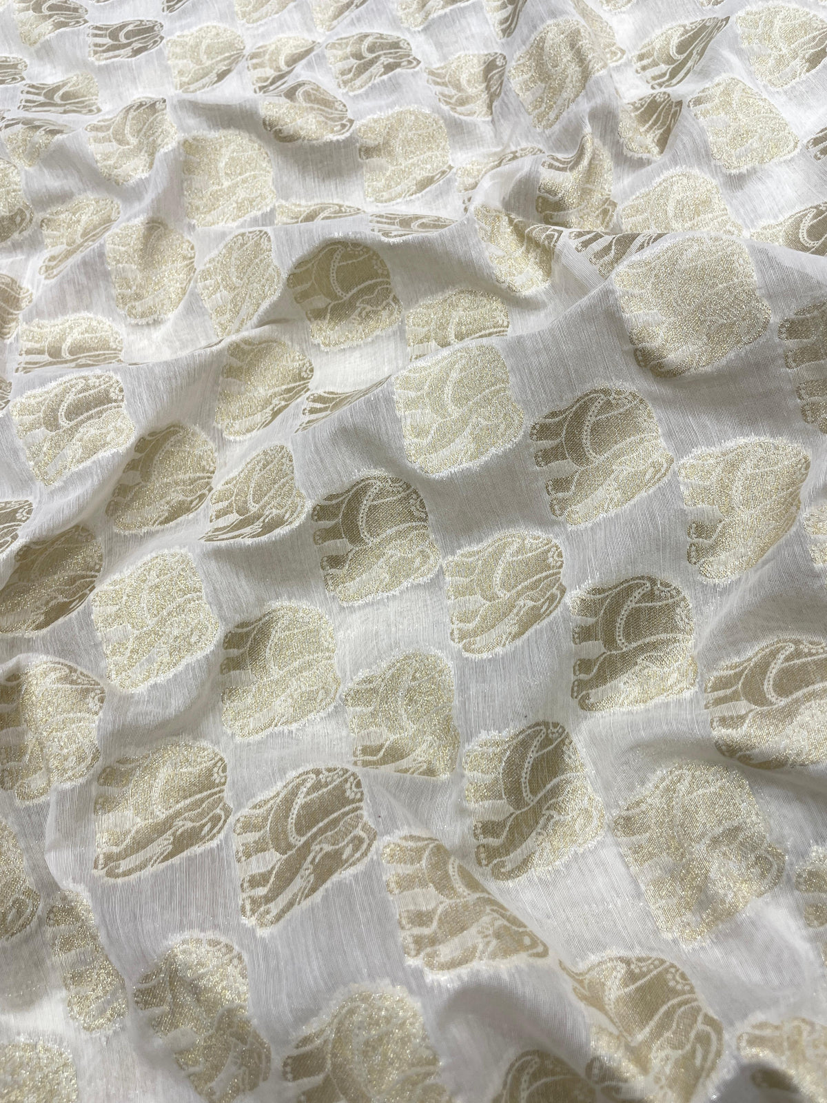 Chanderi Jacquard Dyeable