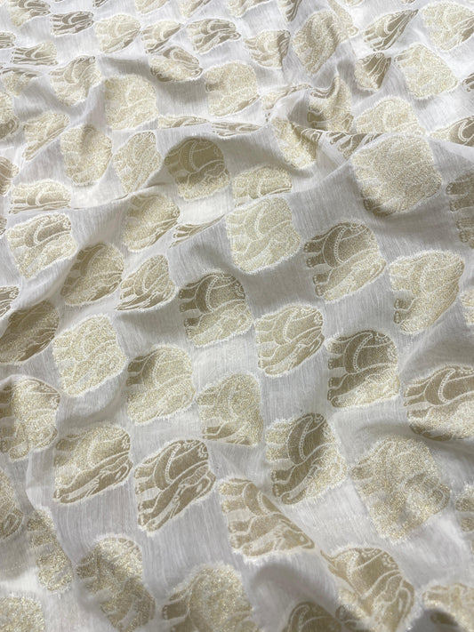 Chanderi Jacquard Dyeable