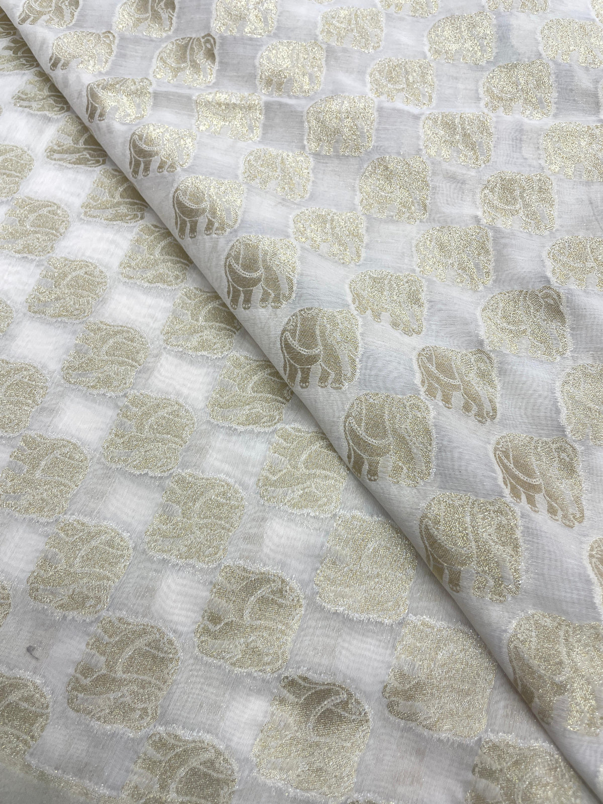 Chanderi Jacquard Dyeable