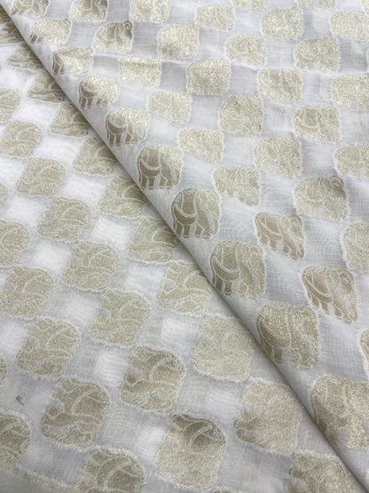 Chanderi Jacquard Dyeable