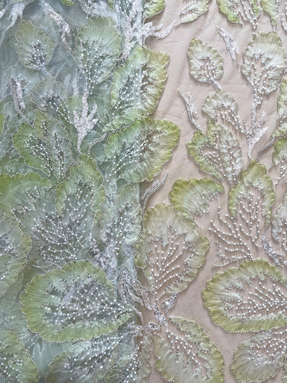 Net embroidery 3d beads 54"inch