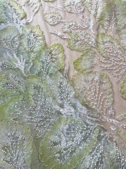 Net embroidery 3d beads 54"inch