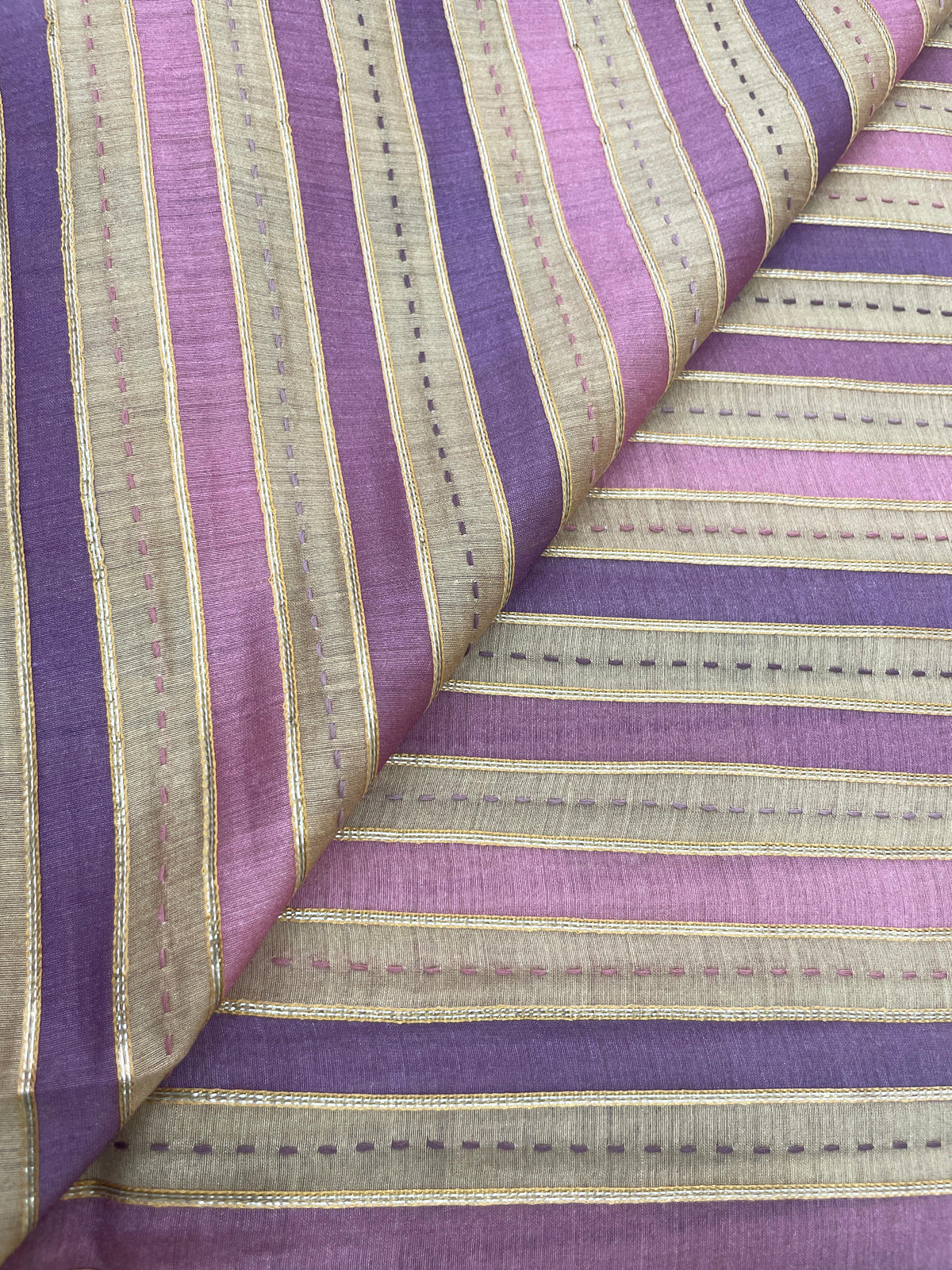 Banarasi Pure Munga Print With Hand Katha Embroidery