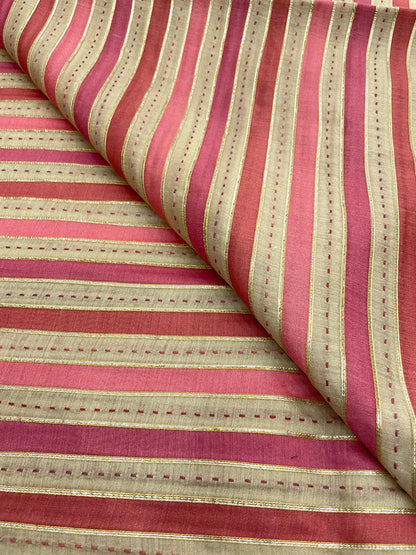 Banarasi Pure Munga Print With Hand Katha Embroidery Fabric Set